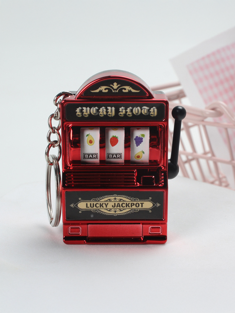 Mini Slot Machine Keychains Set