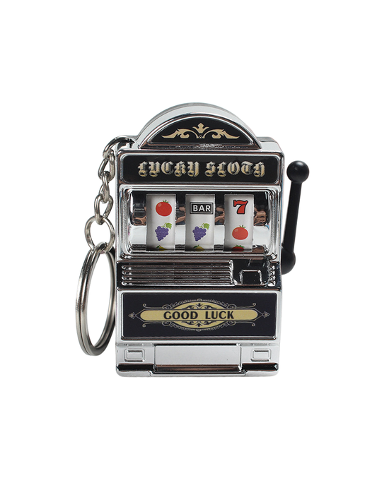 Mini Slot Machine Keychain Silver