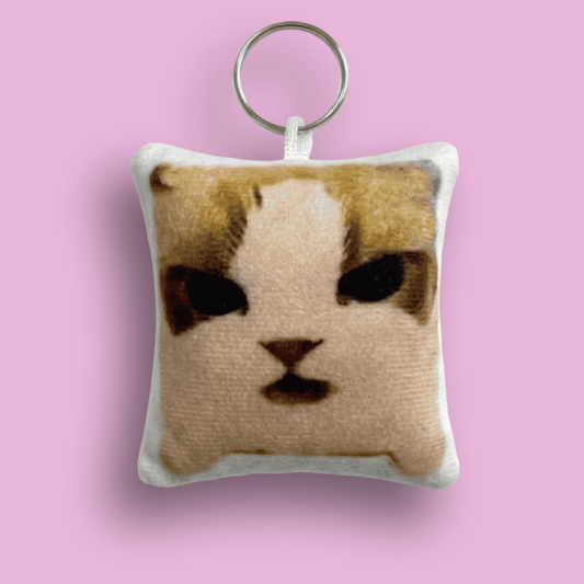 Keychain with speaker Angry Cat