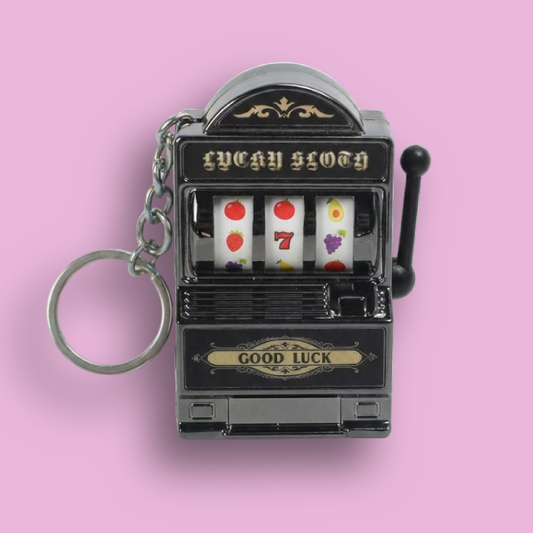 Mini Slot Machine Keychain Black