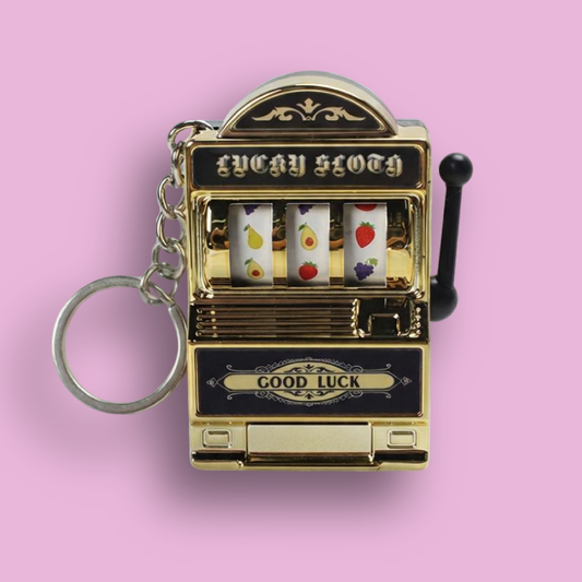 Mini Slot Machine Keychain Gold
