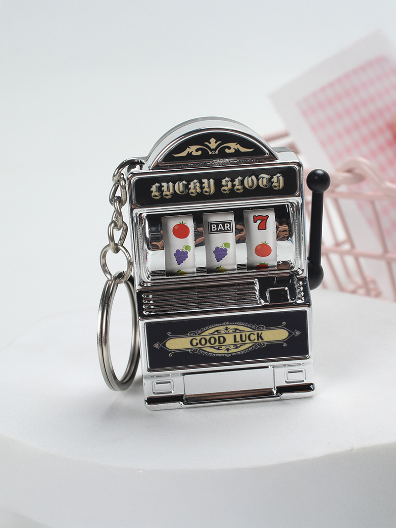 Mini Slot Machine Keychains Set