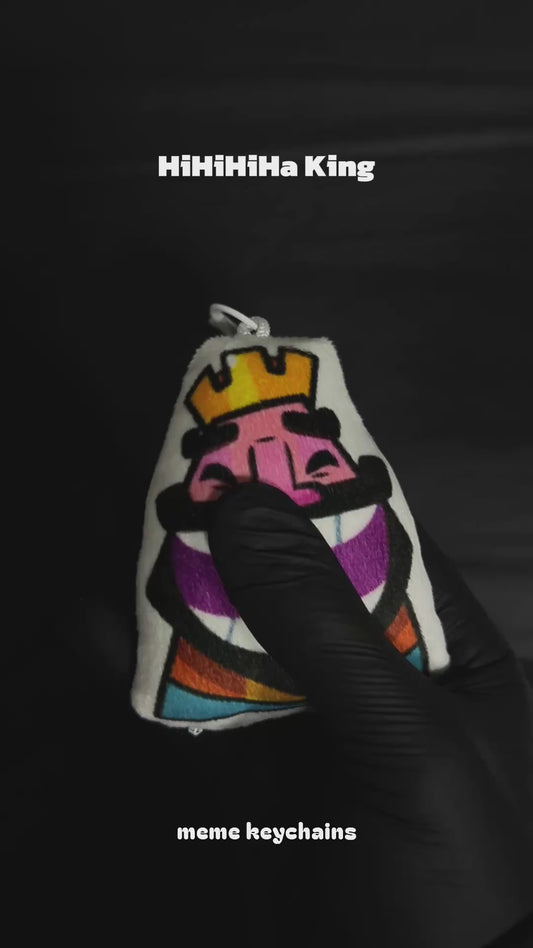 Keychain with speaker Clash Royale Hihihiha King
