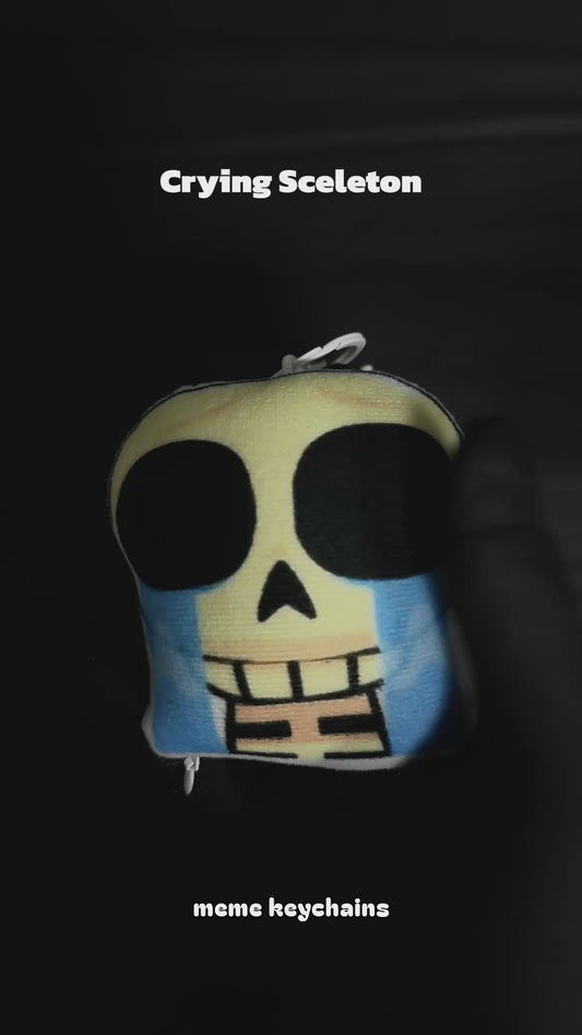 Keychain with speaker Clash Royale Crying Skeleton
