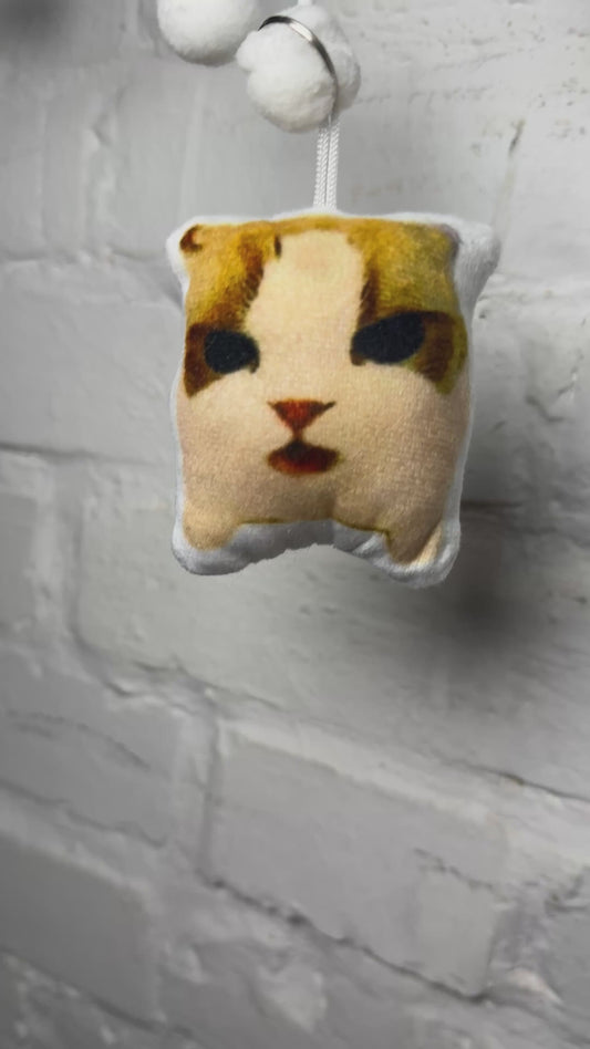 Keychain with speaker Angry Cat